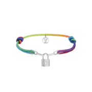 Louis Vuitton Silver Lockit x Virgil Abloh Bracelet Natural Titanium Rainbow