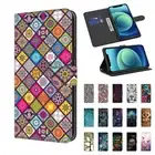 Printed Leather Case For iPhone 16e 16 15 14 Pro Max 13 12 Pro Wallet Flip Cover