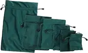 GREENADSCAPE 6pcs Drawstring Bags Solid Color Storage Pouches for Small Jewelry and Candies Lightweight and Comfortable Design Easy Open Close Storage