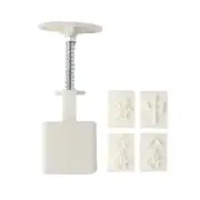 Plastic Mooncake Stamps Mahjong Shaped DIY Mooncake Mold Festival Hand Press