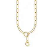 THOMAS SABO Golden Link Necklace with Ring Clasps and Zirconia