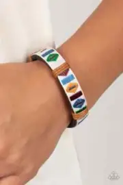 Paparazzi Bracelet-Textile Trendsetter- Multi-Color- Pull String- Urban