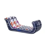 FUNBOY Winter Fun Inflatable Sleigh Snow Sled, Single, Houndstooth