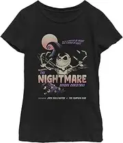 [Disney] Girl's The Nightmare Before Christmas Jack Retro Movie Poster T-Shirt