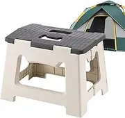 Folding Stool – Sturdy Folding Stool Supports Adults | Non-Slip Heavy Duty Home Aid Stool, Seat with Easy to Store Step, Sturdy Stool with Raised Ladder