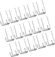 BATHVEVE 15Pcs Clear Acrylic Record Holder Wall Mount Display Rack for Albums Multi Functional Storage for Home Office and Living Room