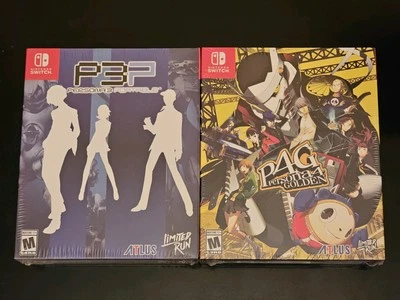 Persona 3 Portable 4 Golden Grimoire Edition Lot LRG Nintendo Switch BNIB Sealed