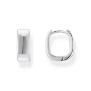 Buy Hoop earrings in angular shape mini silver by Thomas Sabo online - THOMAS SABO Australia