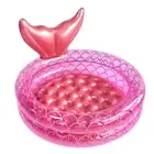 Inflatable Kiddie Pools Mermaid, Backyard Round Swimming Pool for , Cute Raft...