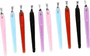 Gogogmee 2sets Professional Manicure Tools Set: Cuticle Forks Dead Skin Forks Peeler Scrapers Nail Dead Skin Removers for Home and Professional Salons 50pcs*2