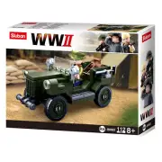 SlubanKids Building Blocks Set of Army Vehicle WWII Series Building Toy Army Jet