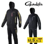 ｜玩家釣具．零碼S｜GAMAKATSU GM-3714 連帽彈性 內刷絨 保暖休閒套裝