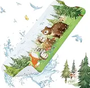 Baby Bath Mat for Tub Non Slip-40 X 16 Inch, Extra Long Kids Bathtub Mat Mold Free, Bathtub Shower Mat Anti Slip with Suction Cups & Drain Holes for Bathroom, Machine Washable, Woodland Animal