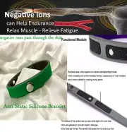 Silicone Sports Bracelet - Negative ion Green Power Supports The active