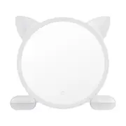 ACA LED Makeup Mirror Cat Ear Vanity Tabletop 3 Colors Light Strip Touch 450mm