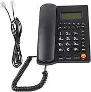 Eosnow Corded Phone with Speakerphone,10 Sets of Speed Dial Storage Keys Landline Telephone,Clear Keys Corded Phone with Digital Answering System,for Home Hotel Restaurant Black