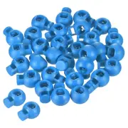 Cord Locks, 100 Pack Ball Spring Toggle Stopper, Light Blue