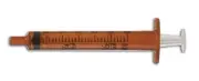 Oral Syringe with Tip Cap, Non-Sterile, 5 mL Capacity, Amber (100 Pieces)