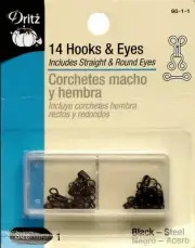 Dritz ~ (90-1-1) - Hooks & Eyes - 14 ct.