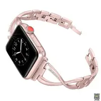 在飛比找樂天市場購物網優惠-蘋果錶帶 時尚鑲鑚手錬表帶適用apple watch金屬iw