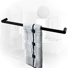 ACA 600MM Single Towel Rack Rail Ring Stainless Steel Holder Bar Wall Black AU