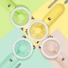 Mini Fan Mute Rechargeable Handheld Led Light Usb Mini Fan with Charging Cable