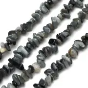 Natural Eagle Eye Chip Beads 32” Strand 5~8mm Jewelry Making Bulk Hawk Eye