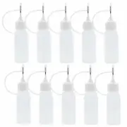 1-100pcs Plastic Tip Applicator Squeeze Dropper Bottle Essential Oil Pinhole