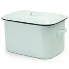 NEW Falcon Enamel Bread Bin Duck Egg Blue w/Grey Rim