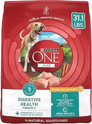 Purina ONE Probiotics, Natural Dry Dog Food, Smartblend Digestive Health Formula - 31.1 lb. Bag