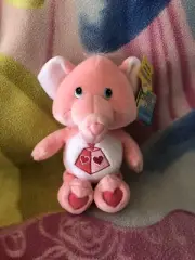 NWT 8" PLUSH LOTSA HEART ELEPHANT CARE BEAR COUSIN COLLECTIBLE RETRO 1980s TOY