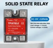 Solid State Relay SSR Single Phase DC Control DC Heat Sink 3-32VDC 10A 25A 40A