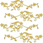 Holibanna 5Pairs Embroidery Patches Iron Sewing Appliques for Clothing Repair and Decoration Floral Design Easy to Use for Bags Hats and Garments Comfortable
