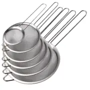 3x Silver Chrome Wire Fine Mesh Oil Strainer Flour Colander Sifter Sieve 5 Size