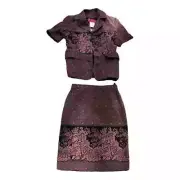 Christian Lacroix lilac suit new with tags silk