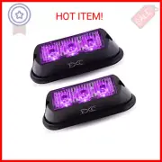 FXC (2PCS 3-LED Strobe Light Purple Waterproof Emergency Beacon Flash Lights,Pur