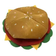 Novelty Cheeseburgers Shaped Hat Funny Burgers Headgear for Christmas Party