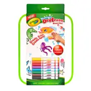 Crayola Kids Creative Art Drawing Whiteboard w/8pc Washable Colour Markers 36m+