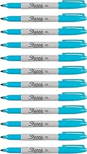 Sharpie Fine Marker Turquoise (Pack of 12)