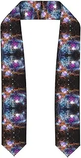 [SKKNT] Universe Galaxy Space Print Graduation Shawl Stole For Academic Commencements Honor Sash Congratulations Gift