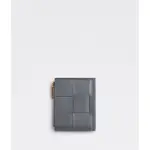 BOTTEGA VENETA BV SMALL CASSETTE BI-FOLD ZIP WALLET 灰