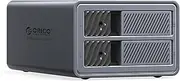 ORICO RAID 2 Bay Hard Drive Enclosure USB 3.0 for 2.5/3.5 inch SSDs HDDs Up to 40TB Support 0/1/JBOD/CLEAR Modes Expansion Backup(Aluminum Alloy)-9828RU3