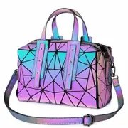 Holographic Tote Bags BAOBAO ISEY Geometric Luminous Shard Lattice Fashion Handbag Trendy Carryall Everyday Accessory Versatile