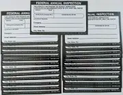 Lot of 25 J.J. Keller 2397 Record of Annual Inspection Decal 3x5 inches Vinyl