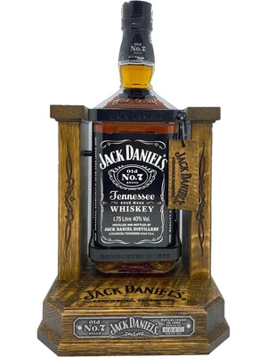 Jack Daniel s Old No. 7 Tennessee Whiskey & Oak Barrel Cradle 1.75L 1750mL Bottl