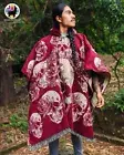 Alpaca Poncho. (Rose Skull) Handcrafted by Indigenous hands