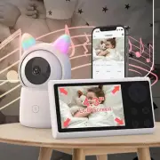 Advwin Baby Monitor, Baby Security Camera with No WiFi 4.3" Screen & App Control