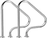 Bathroom, handrail Pool Handrail 31.5" X 31.5" Inground Pool Entry Hand Grab Rail, Rustproof Stair Pool Hand Rail Ergonomics Curved Design