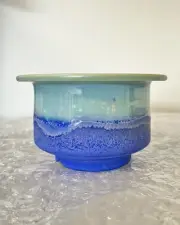 Brand New Hand made Clay Enamel Glazed Succulent Pot/planter With Drainage #667