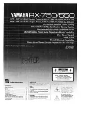 Yamaha RX-550 Receiver Owners Manual